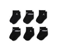 Nike Jordan Everyday Essentials Baby/Toddler Ankle Socks (6 Pairs) - Black 12-24M