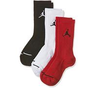 Nike Jordan Everyday Max Crew Sock - Black/White/Gym Red, Large
