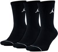 NIKE JORDAN EVERYDAY MAX CREW SOCKS 3PACK BLACK SX5545-013 UNISEX UK2-5 11-14.5