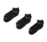 42-46 Jordan U J Everyday Cush Poly No Show Socks, Black/white