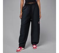 Nike Jordan Flight Fleece Women's Baggy Trousers - Black - Cotton S (UK 8-10)