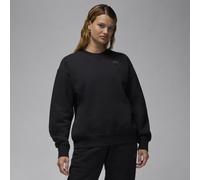 Nike Jordan Flight Fleece Women's Crew-Neck Sweatshirt - Black - Cotton/Polyester S (UK 8-10)