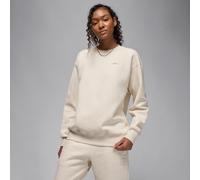 Nike Jordan Flight Fleece Women's Crew-Neck Sweatshirt - Brown - Cotton/Polyester L (UK 16-18)