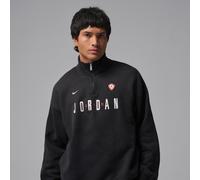 Nike Jordan Flight Men's Graphic Fleece 1/4-Zip - Black - Cotton/Polyester XS