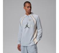 Nike Jordan Flight Men's Long-Sleeve Polo Jersey - Blue - Cotton M