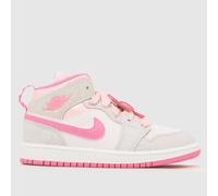 Jordan Air Jordan 1 Mid Se Ps Pink Bloom Kids Grey