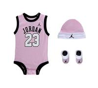 Nike Jordan Infant Jumpman Air 23 3 Piece Set (Pink(LJ0208-A9Y)/White, 0-6 Months)