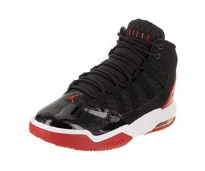 Nike Jordan Max Aura, Boy's Low-Top Sneakers, Multicolour (Black/Black/Gym Red/White 6), 5 UK (38 EU)