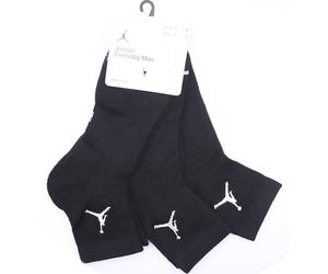 NIKE JORDAN MAX EVERYDAY ANKLE SOCKS 3PACK - BLACK SX5544-010 UNISEX UK2-5-8-11