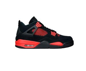Nike Jordan Mens Air Jordan 4 Retro CT8527 016 Red Thunder - Size 10.5, Black/White-red