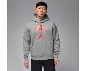 Nike Jordan Men's Paris Fleece Pullover Hoodie - Grey - Cotton/Polyester S
