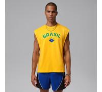 Nike Jordan Men's Sleeveless Graphic T-Shirt - Yellow - Cotton XS