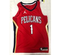 Nike Jordan NBA Jersey Pelicans Zion Williamson #1 Red Men Large