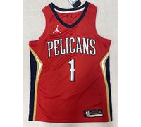 Nike Jordan NBA Jersey Pelicans Zion Williamson #1 Red Men Medium