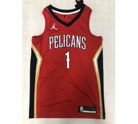 Nike Jordan NBA Jersey Pelicans Zion Williamson #1 Red Men Small