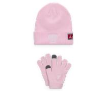 Nike Jordan Older Kids' 2-Piece 23 Jersey Beanie Set - Pink - Acrylic ONE SIZE