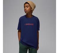 Nike Jordan Older Kids' Embroidered Logo T-Shirt - Blue - Cotton S