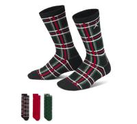 Nike Jordan Older Kids' Festive Crew Socks (3 Pairs) - Black XS (9.5-2.5)