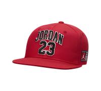 Nike Jordan Older Kids' Jersey Flat-Brim Cap - Red - Polyester ONE SIZE
