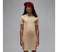 Nike Jordan Older Kids' Mock-Neck Ribbed Dress - Brown - Cotton L