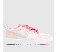 Nike Jordan Pink Multi 1 Low Alt SE Girls Junior Trainers UK 2 (EU 34)