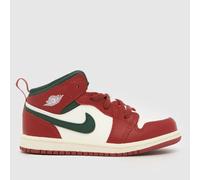 Nike Jordan Red Multi 1 Mid Boys Toddler Trainers UK 9.5 (EU 27)