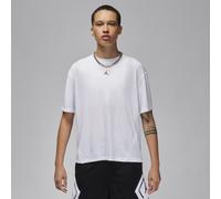 Nike Jordan Sport Women's Diamond Short-Sleeve Top - White - Polyester/Cotton/Rayon XL (UK 20-22)