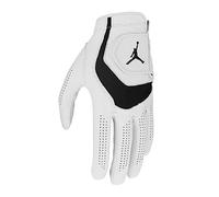Nike Jordan Tour Golf Glove for Men - Premium Golf Glove Left Hand Jordan Golf Glove with Strong Grip - Comfort & Performance, White/White/Black/Black, S