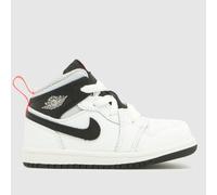 Nike Jordan White & Black 1 Mid Boys Toddler Trainers UK 8.5 (EU 26)