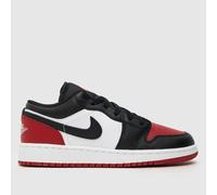 Nike Jordan White & Black Air Jordan 1 Low Boys Youth Trainers UK 3 (EU 35½)