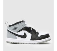 Nike Jordan White & grey Air Jordan 1 Mid Toddler Trainers UK 6.5 (EU 23½)