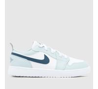 Nike Jordan White & Pl Blue 1 Low ALT Boys Junior Trainers UK 2 (EU 34)