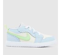 Nike Jordan White & Pl Blue 1 Low ALT Girls Toddler Trainers UK 6.5 (EU 23½)