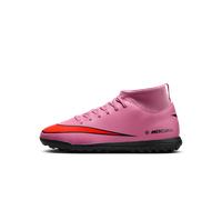 Nike Jr. Mercurial Superfly 10 Club Younger/Older Kids' Turf High-Top Football Shoes - Pink 3.5