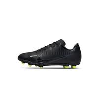 NIKE Jr. Mercurial Vapor 15 Club Fg/Mg Little/Big Kids' Multi-Ground Soccer Cleats, Black Dk Smoke Grey Summit White Volt, 4.5 UK