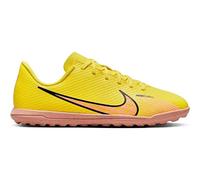 Nike Jr. Mercurial Vapor 15 Club TF Football Shoes, Yellow Strike Sunset Glow, 2 UK Child