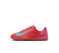NIKE Jr. Mercurial Vapor 16 Club Sneaker, Ember Glow Aurora Green, 4 UK