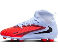 Nike Jr Phantom 6 High Club Fg/Mg Football Shoe, Royal Tint/Bright Crimson, 3.5 UK