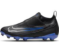 NIKE JR Phantom GX Academy DF FG/MG Sneaker, Black/Chrome-Hyper Royal, 1.5 UK