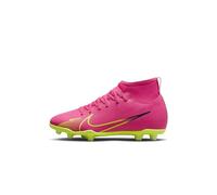 NIKE Jr Superfly 9 Club Fg/Mg Soccer Shoe, Pink Blast Volt Gridiron, 3.5 UK