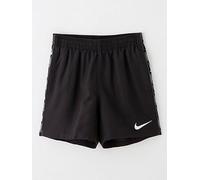 Nike Junior Boys 4 Inch Logo Taping Volley Swim Short, Black, Size S Black