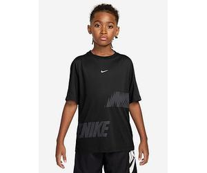 Nike Junior Boys Training Dri-FIT Short Sleeve Graphic Top, Black/White, Size S=8-10 Years Black/White