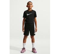 Nike Junior Boys Training Dri-FIT Short Sleeve Top, Black/Black/White, Size M=10-12 Years Black/Black/White