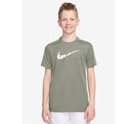 Nike Junior Boys Training Dri-FIT Short Sleeve Top, Spruce Fog/Barely Green/White, Size Xs=7-8 Years Pruce Fog/Barely Green/White