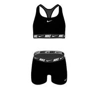 Nike Junior Girls Racerback Bikini & Short Set, Black, Size M Black
