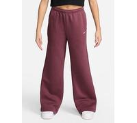 Nike Junior Girls Studio Club Fleece Open Hem Joggers, Pink Smoke/White, Size L=12-13 Years Pink Smoke/White