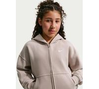 Nike Sportswear Studio Fleece Full Zip hooded sweatshirt beige girls - L