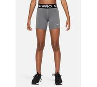 Nike Junior Girls Training Dri-FIT 3 Inch Shorts, Carbon Heather/White, Size Xs=7-8 Years Carbon Heather/White