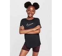 Nike Junior Girls Training Dri-FIT Short Sleeve Top, Black/White, Size Xs=7-8 Years Black/White