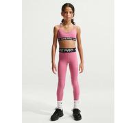 Nike Junior Girls Training Leggings, Peony/Black/White, Size S=8-10 Years Peony/Black/White